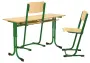 ARTUR 2, lavice 2-místná, velikost 3 - 7, koš RAL 6029 - zelená
