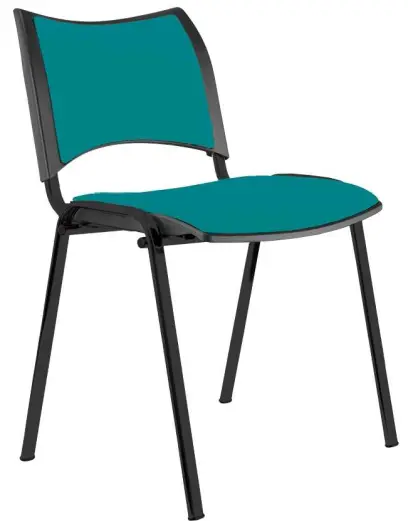 KATHARINA židle konferenční, kostra černá, koženka AN - 078 tyrkysová