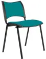 KATHARINA židle konferenční, kostra černá, koženka AN - 078 tyrkysová