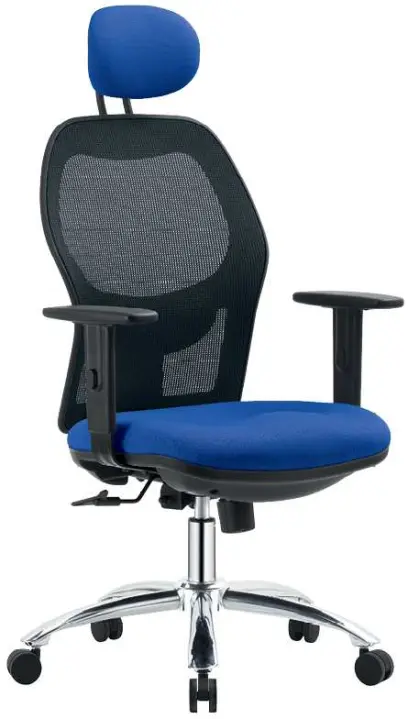 LUCAS LUX židle kancelářská, sedák + podhlavník modrá
