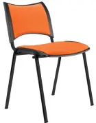 KATHARINA židle konferenční, kostra černá, koženka AN - 030 oranžová