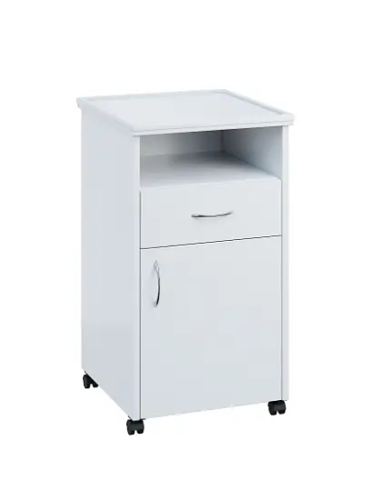 NSL - 13 PV stolek noční k lůžku, pravostranný, lamino - bílá