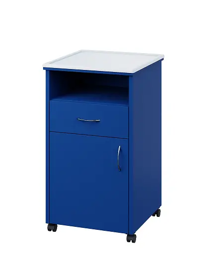 NSL - 13 PV stolek noční k lůžku, levostranný, lamino - královská modř