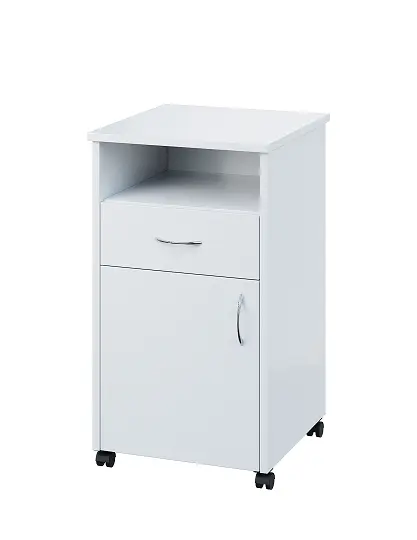 NSL - 13 HPL stolek noční k lůžku, levostranný, lamino - bílá