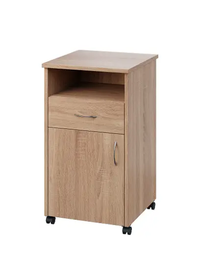 NSL - 13 HPL stolek noční k lůžku, levostranný, lamino - dub bardolino