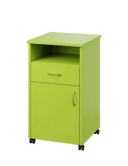 NSL - 13 HPL stolek noční k lůžku, levostranný, lamino - jarní zeleň