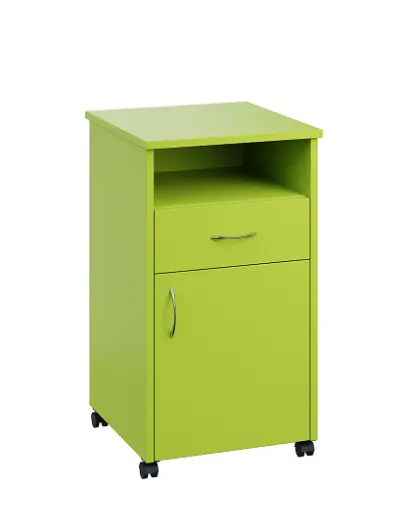 NSL - 13 HPL stolek noční k lůžku, pravostranný, lamino - jarní zeleň