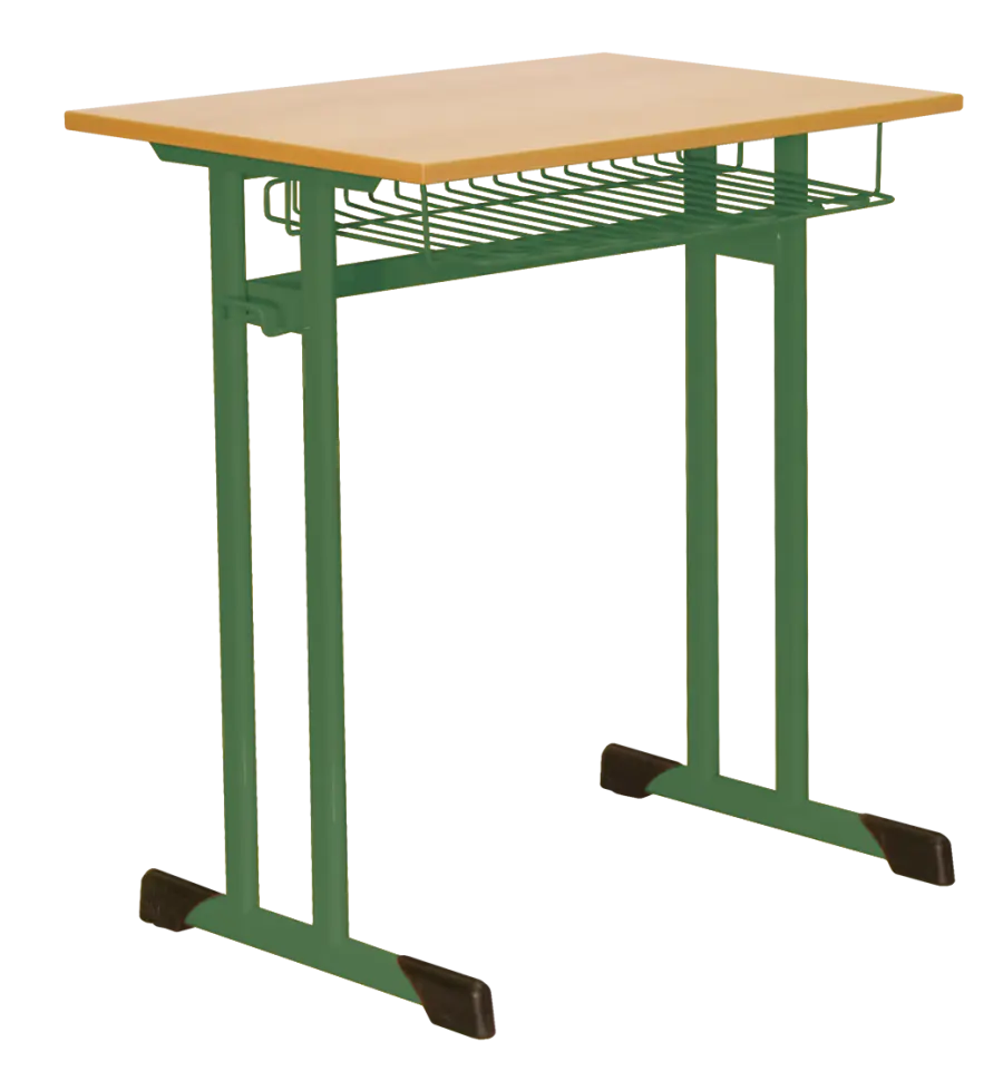 ŠTĚPÁN 1, lavice 1-místná pevná, velikost 7, koš RAL 6029 - zelená