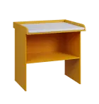 PP - 108 pult přebalovací s matrací, odkládací police lamino - žlutá odio, koženka bílá BA-1