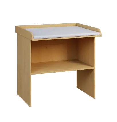 PP - 108 pult přebalovací s matrací, odkládací police lamino - javor horský, koženka bílá BA-1