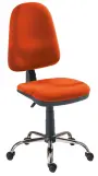 1080/MEK CR židle kancelářská, kříž chrom, látka BO BONDAI BN19 (3012) - látka oranžová