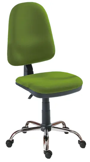 1080/MEK CR židle kancelářská, kříž chrom, látka BO BONDAI BN13 (7048) - látka trávově zelená