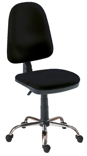 1080/MEK CR židle kancelářská, kříž chrom, látka BO BONDAI BN7 (8033) - látka černá