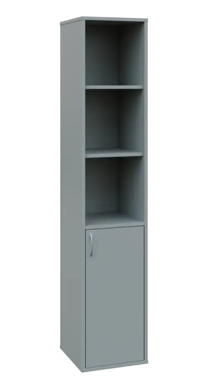OV 5 - 4DN3 kancelářská skříň, 1-dveřová/nika, pravá, 1800x400x400, šedá