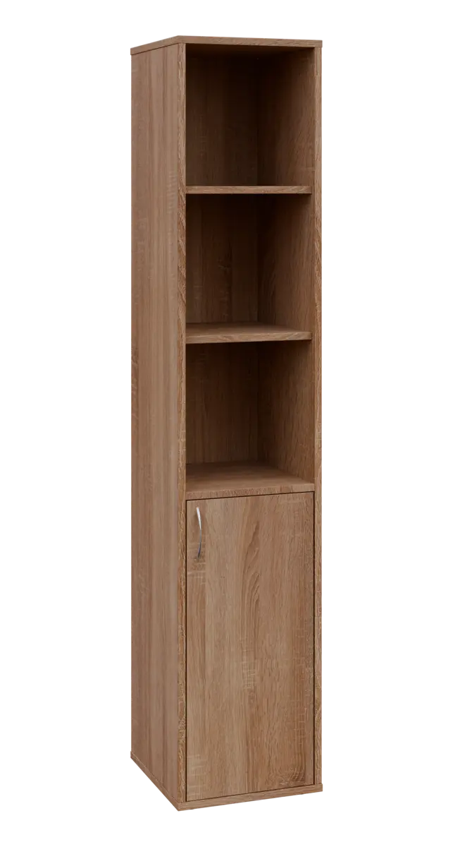 OV 5 - 4DN3 kancelářská skříň, 1-dveřová/nika, pravá, 1800x400x400, dub bardolino