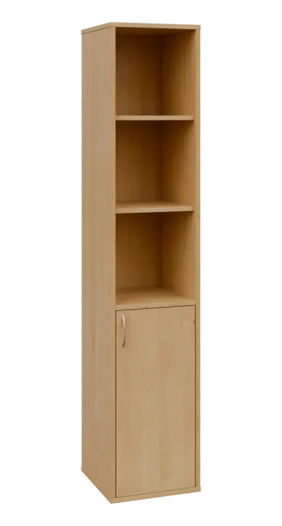 OV 5 - 4DN3 kancelářská skříň, 1-dveřová/nika, pravá, 1800x400x400, javor horský