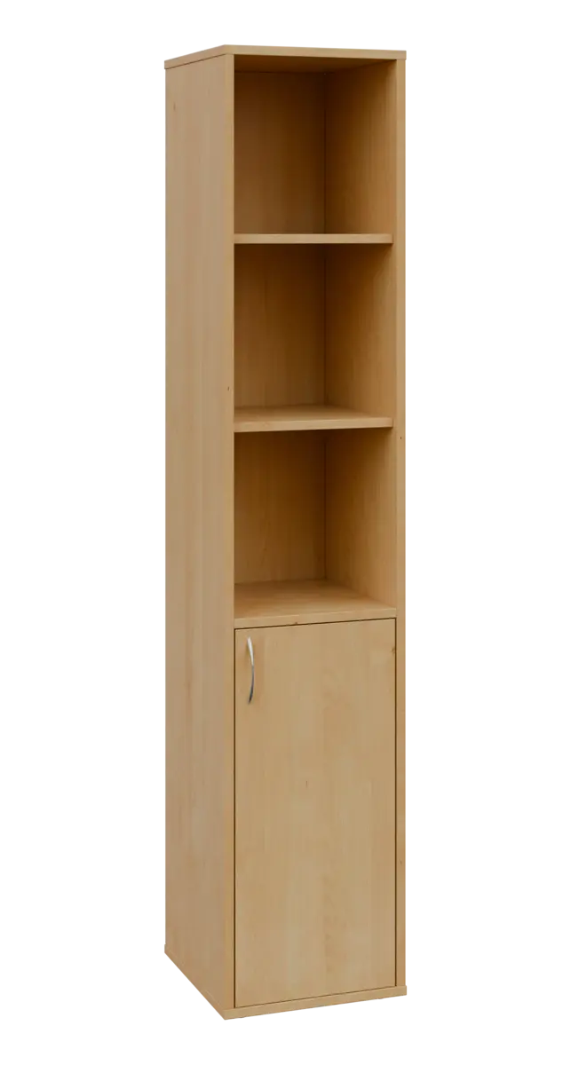 OV 5 - 4DN3 kancelářská skříň, 1-dveřová/nika, pravá, 1800x400x400, javor horský