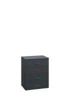ENP 2 - 64Z kancelářská skříň, 4-zásuvková, 750x600x400, antracit