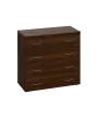 ENP 2 - 84Z kancelářská skříň, 4-zásuvková, 750x800x400, ořech královský