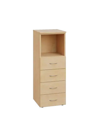 ENP 3 - 44ZN kancelářská skříň, 4-zásuvková/nika, 1100x400x400, bříza irská