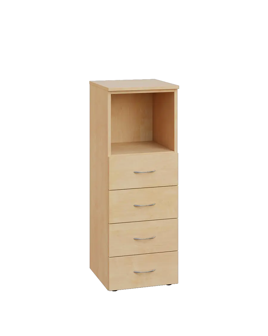 ENP 3 - 44ZN kancelářská skříň, 4-zásuvková/nika, 1100x400x400, bříza irská