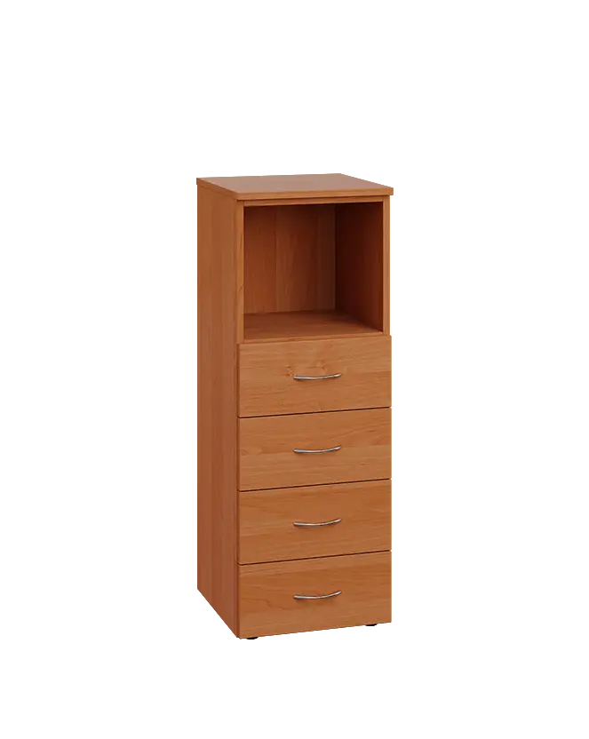 ENP 3 - 44ZN kancelářská skříň, 4-zásuvková/nika, 1100x400x400, olše jantar