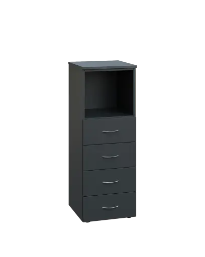 ENP 3 - 44ZN kancelářská skříň, 4-zásuvková/nika, 1100x400x400, antracit