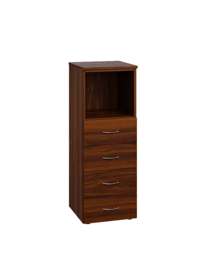 ENP 3 - 44ZN kancelářská skříň, 4-zásuvková/nika, 1100x400x400, ořech královský