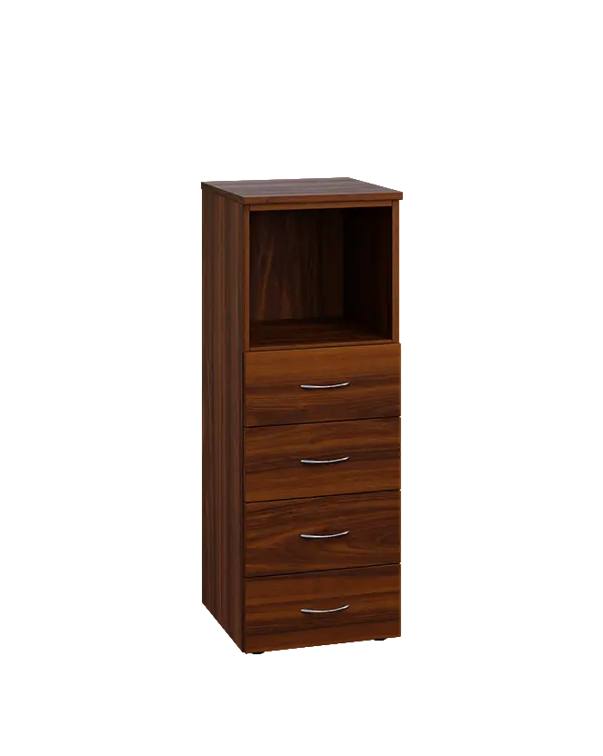 ENP 3 - 44ZN kancelářská skříň, 4-zásuvková/nika, 1100x400x400, ořech královský