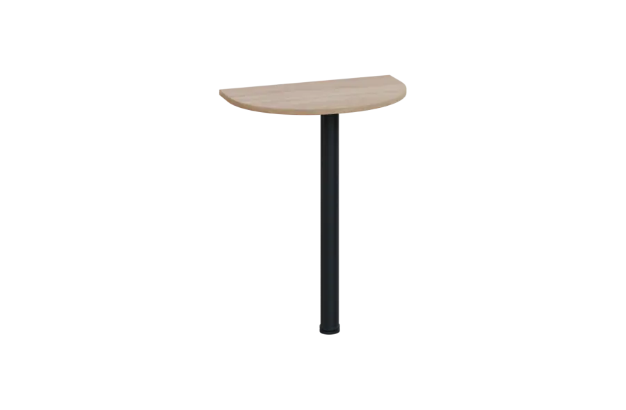 EJD 1 - 60 přístavba jednací, kovová podnož černá, síla desky 18 mm, široká 600 mm, dub bardolino