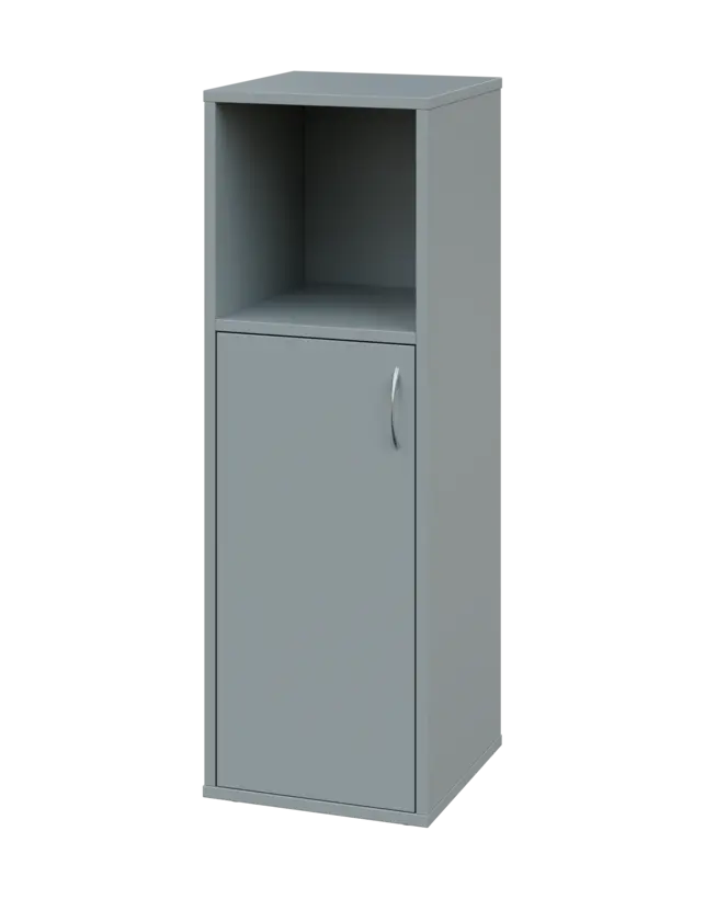 OV 3 - 4DN kancelářská skříň, 1-dveřová/nika, levá, 1100x400x400, šedá