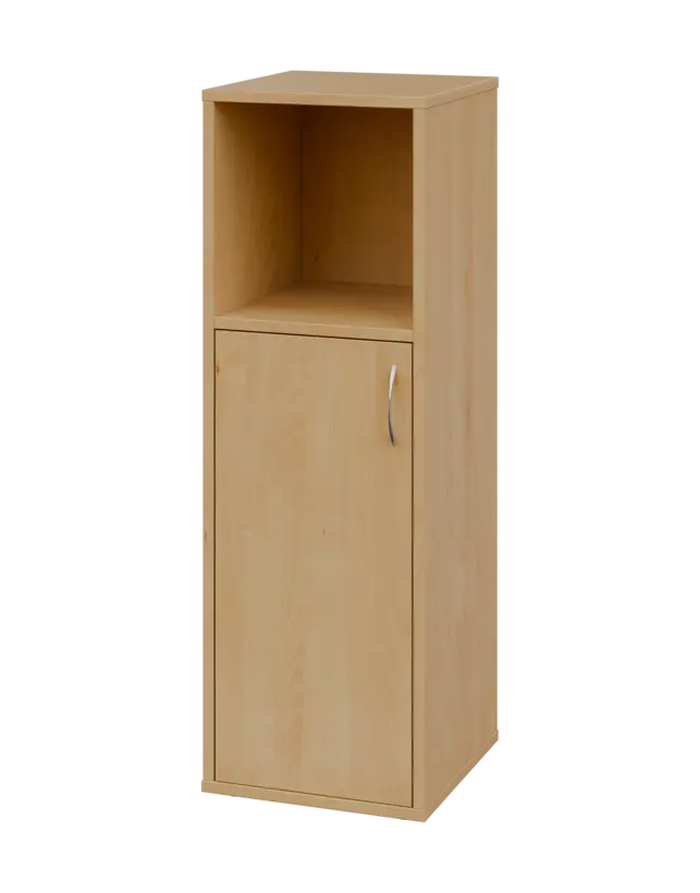 OV 3 - 4DN kancelářská skříň, 1-dveřová/nika, levá, 1100x400x400, javor horský