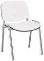 MARCELLA chrom, židle konferenční, AN 080 koženka bílá