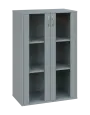 OV 3 - 8S kancelářská skříň, 2-dveřová/prosklená, 1100x800x400, šedá