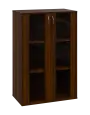 OV 3 - 8S kancelářská skříň, 2-dveřová/prosklená, 1100x800x400, ořech královský