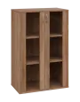 OV 3 - 8S kancelářská skříň, 2-dveřová/prosklená, 1100x800x400, dub bardolino
