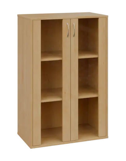 OV 3 - 8S kancelářská skříň, 2-dveřová/prosklená, 1100x800x400, javor horský