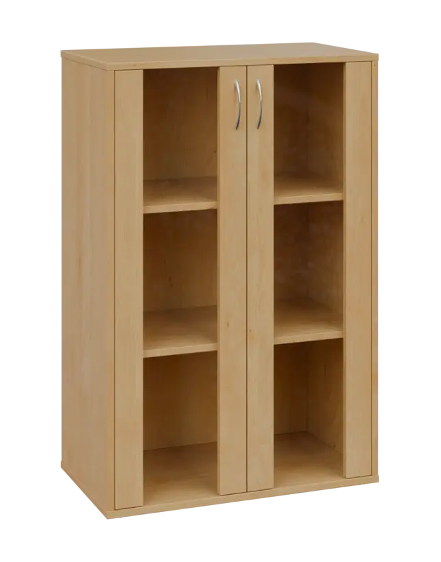 OV 3 - 8S kancelářská skříň, 2-dveřová/prosklená, 1100x800x400, javor horský