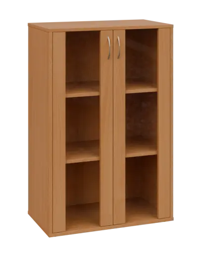 OV 3 - 8S kancelářská skříň, 2-dveřová/prosklená, 1100x800x400, buk royal