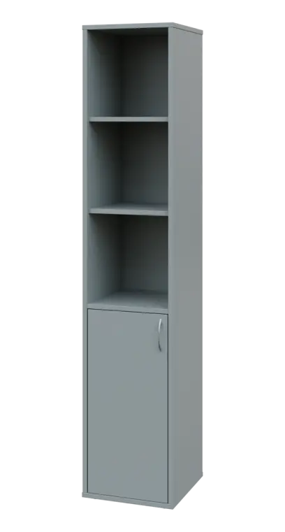 OV 5 - 4DN3 kancelářská skříň, 1-dveřová/nika, levá, 1800x400x400, šedá