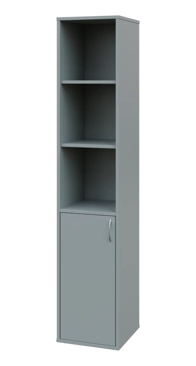 OV 5 - 4DN3 kancelářská skříň, 1-dveřová/nika, levá, 1800x400x400, šedá