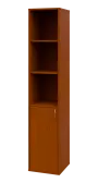 OV 5 - 4DN3 kancelářská skříň, 1-dveřová/nika, levá, 1800x400x400, třešeň šumavská