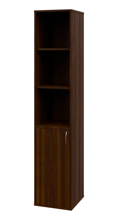 OV 5 - 4DN3 kancelářská skříň, 1-dveřová/nika, levá, 1800x400x400, ořech královský