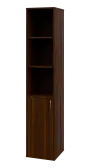 OV 5 - 4DN3 kancelářská skříň, 1-dveřová/nika, levá, 1800x400x400, ořech královský