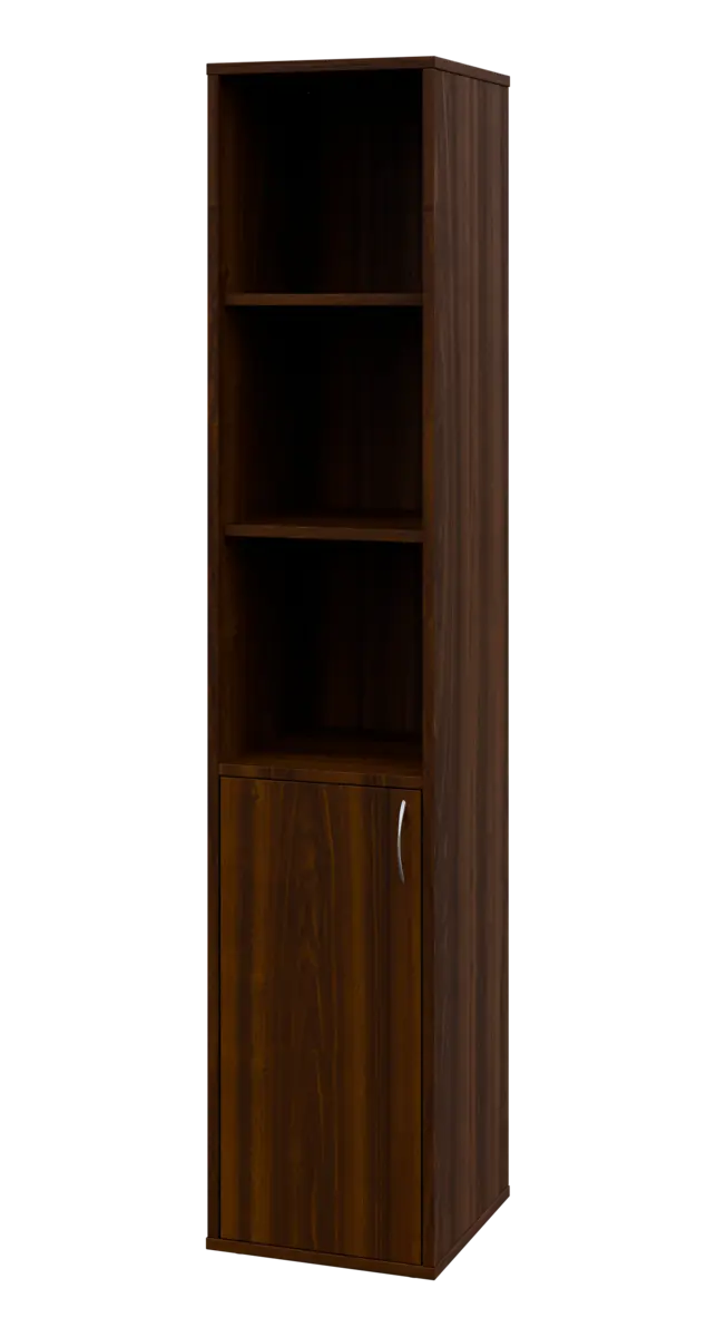 OV 5 - 4DN3 kancelářská skříň, 1-dveřová/nika, levá, 1800x400x400, ořech královský