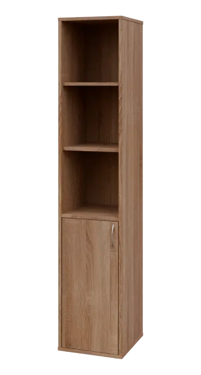 OV 5 - 4DN3 kancelářská skříň, 1-dveřová/nika, levá, 1800x400x400, dub bardolino