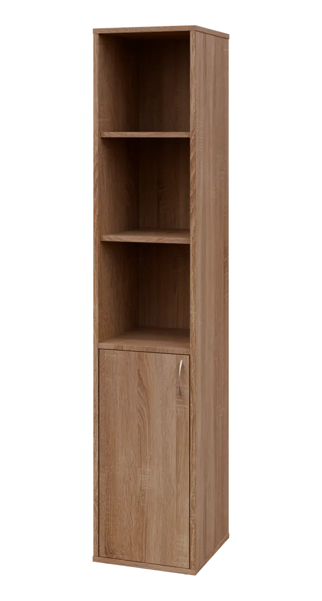 OV 5 - 4DN3 kancelářská skříň, 1-dveřová/nika, levá, 1800x400x400, dub bardolino