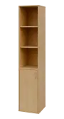 OV 5 - 4DN3 kancelářská skříň, 1-dveřová/nika, levá, 1800x400x400, javor horský