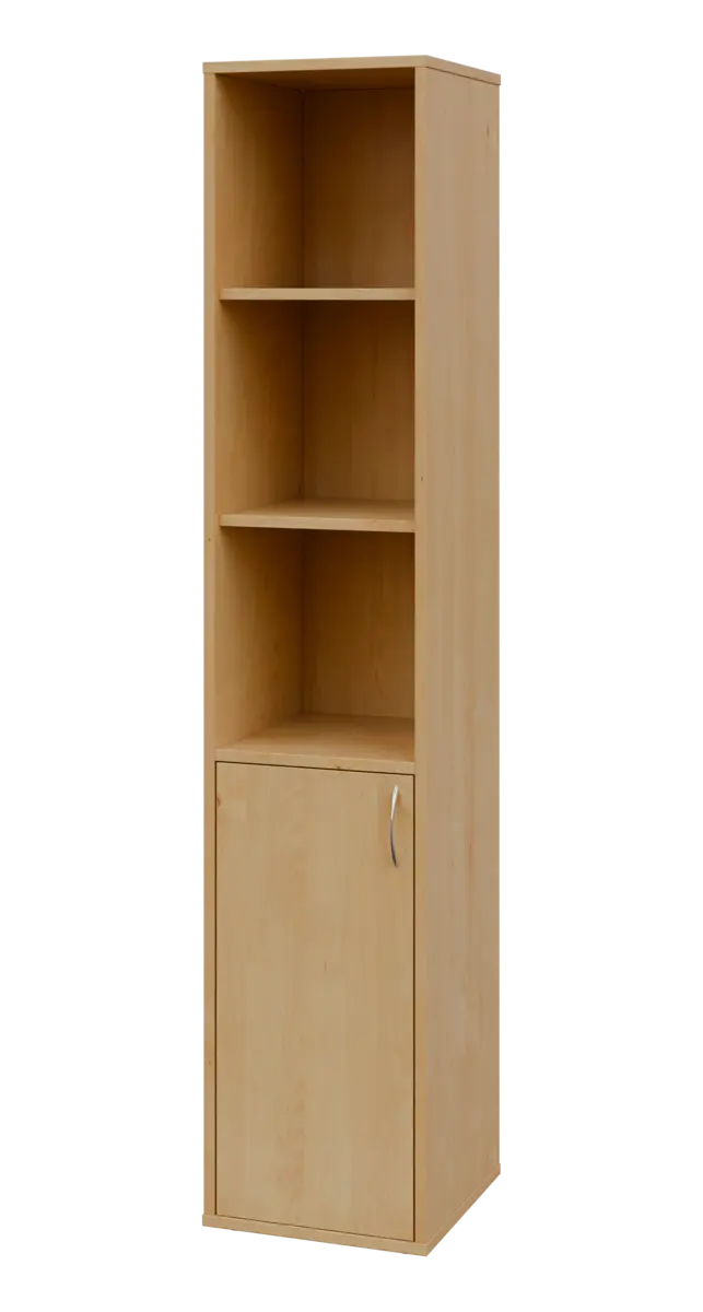 OV 5 - 4DN3 kancelářská skříň, 1-dveřová/nika, levá, 1800x400x400, javor horský
