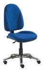 444/MEK CR židle kancelářská, Bondai, kříž chrom BONDAI BN18 (6071) - látka modrá